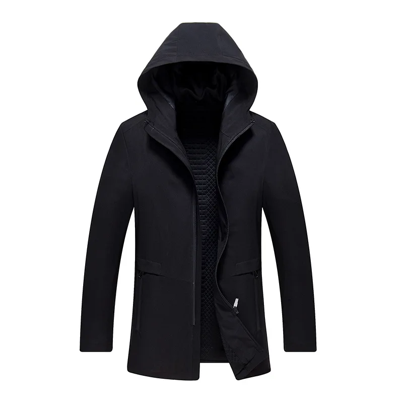 2019 Winter Trench Coat Men Fashion Long Overcoat Men Wool Coat Men Clothes Slim Fit Hoodie Woollen Jacket Men Manteau Homme 3XL 2019 Winter Trench Coat Men Fashion Long Overcoat Men Wool Coat Men Clothes Slim Fit Hoodie Woollen Jacket Men Manteau Homme 3XL