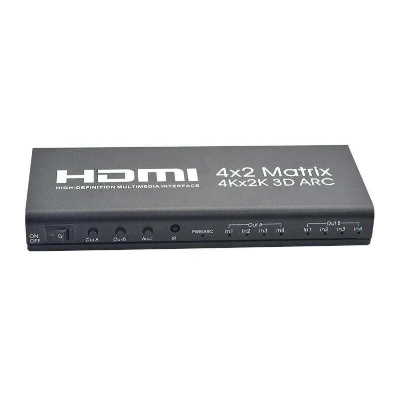 HDMI матрица 4X2 4 в 2 Out 4K 2K 4x2 Switcher 1.4B EU Plug |