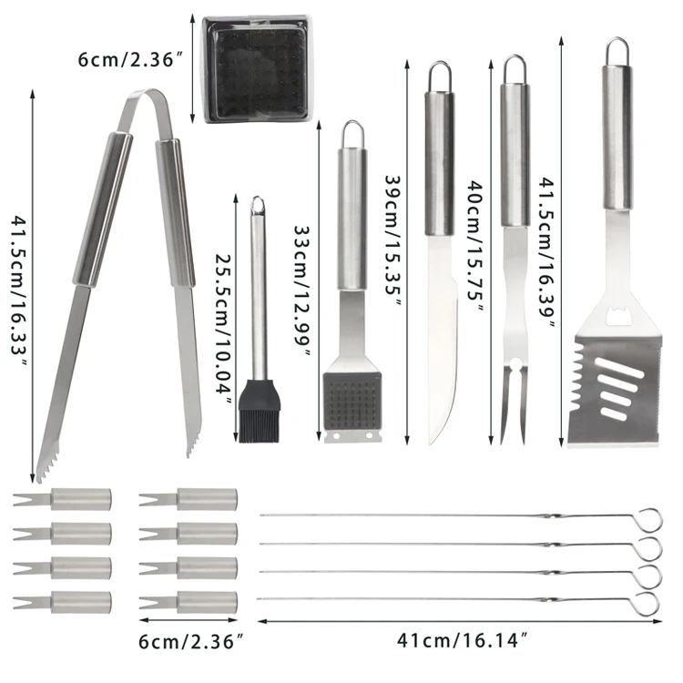Stainless Steel BBQ Tools Set  (3) 750x