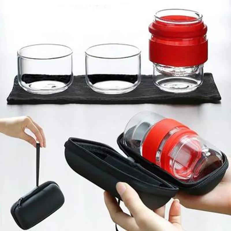 Portable Heat Resistant Glass Teacup for Men and Women, Car Cup with Cover, Solid Color, Travel