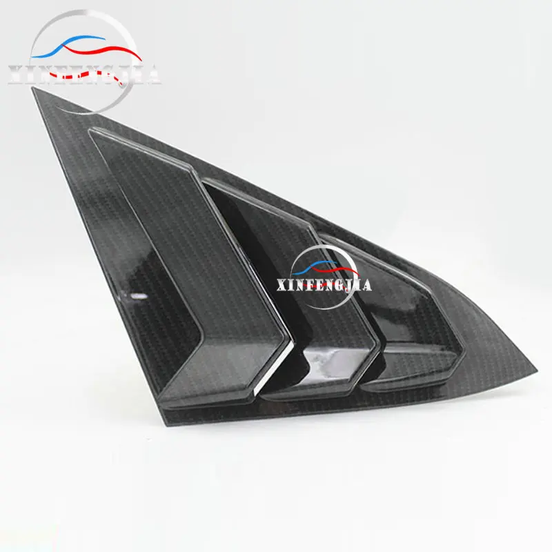 Для Honda Civic 16-19 2 шт углеродное волокно цвет заднего бокового окна жалюзи украшения