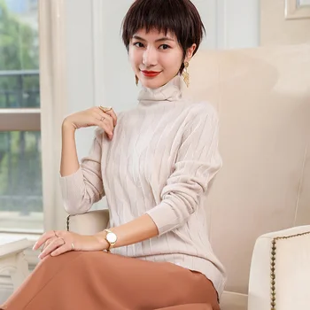 

Helovi 100% cashmere pullovers Winter Sweater Women Cashmere Knitted Women Sweaters And Pullovers mongolian cashmere coat