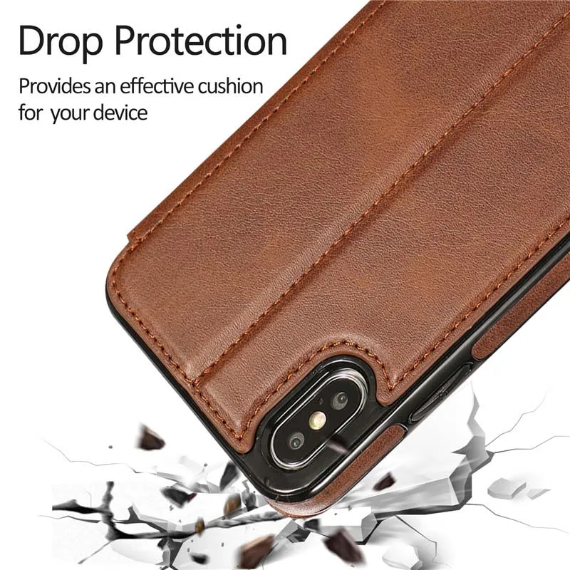 Кожаный чехол-книжка для iPhone 7, 8, 6, 6s Plus, 8 plus, X, XS, Max, XR, 11 Pro, роскошный чехол-кошелек для карт, Магнитный чехол, KS0394