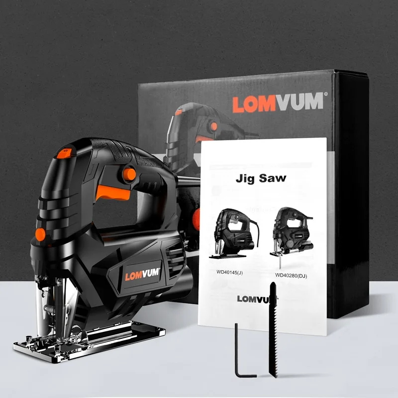 450W LOMVUM лобзик Электроинструмент Станок электрическая пила с лазерной направляющей лобзик для металла, дерева, стали резак лезвия для деревообработки - Цвет: 450W
