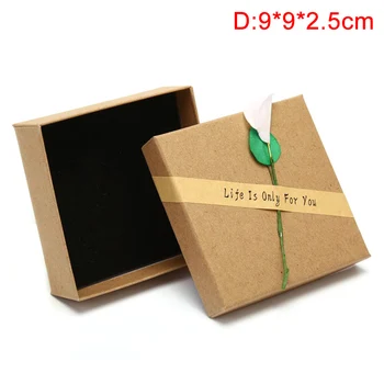 

Creative Jewelry Box Retro Kraft Paper Jewelry Display Box Gift Cardboard Boxes