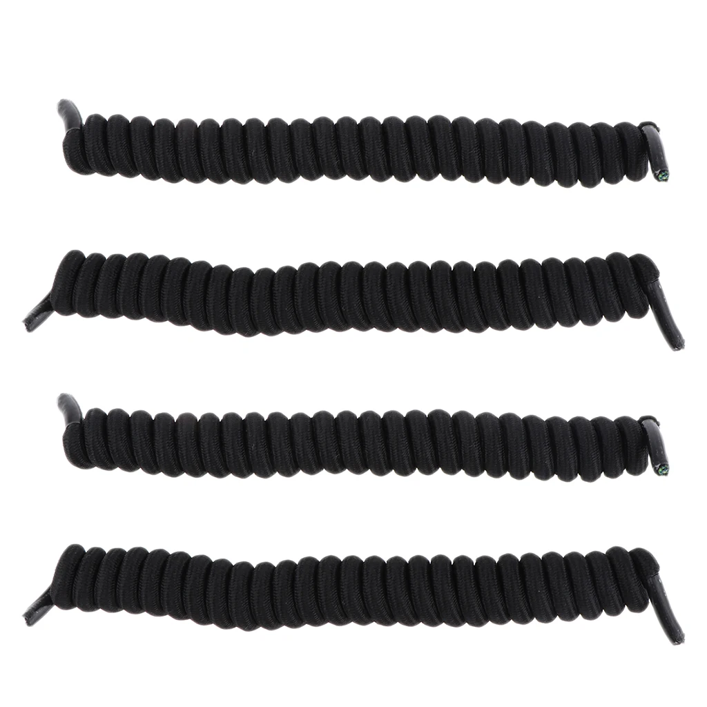 4x Adults Elastic No Tie Shoelaces Triathlon Curly Lazy  Shoe Laces