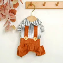 orange and black striped overalls