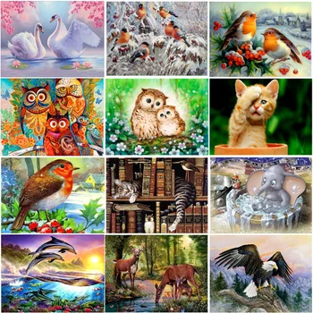 

Diy 5D round diamond painting animal swan stick diamond owl cross stitch diamond embroidery diamond home decoration Mosaic wall