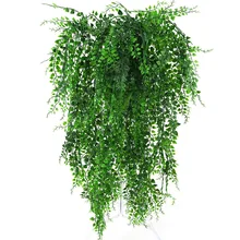 Plantas de viñas artificiales para colgar en la pared, vegetal colgante de decoración con simulación de hojas de hiedra, color verde, para hogar y boda