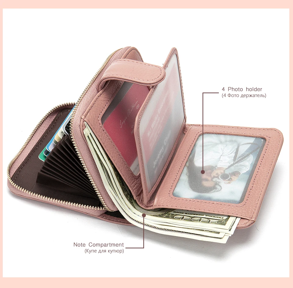MVA Purse Women's Wallet Genuine Leather Wallets Women Purse Luxury Small Money Bag Ladies Coin Purses Zipper Wallet Short 8608