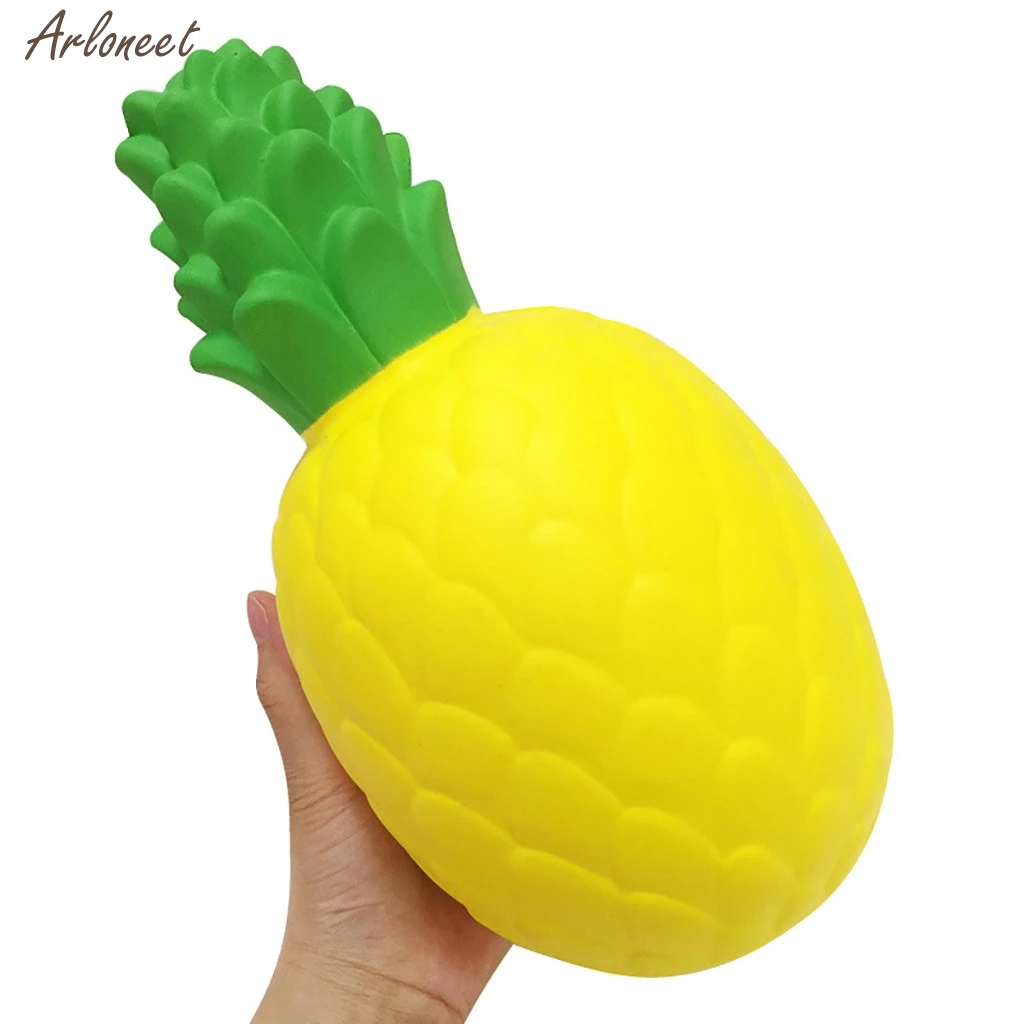 Yellow Милый Kawaii мягкий средний большой гигантский ананас ароматизированный медленно поднимающийся детские игрушки дети подарок снятие стресса шнурок - Цвет: Yellow