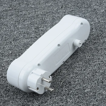 

White -European Type Conversion Plug 1 TO 3 Way EU Standard Power Adapter Socket