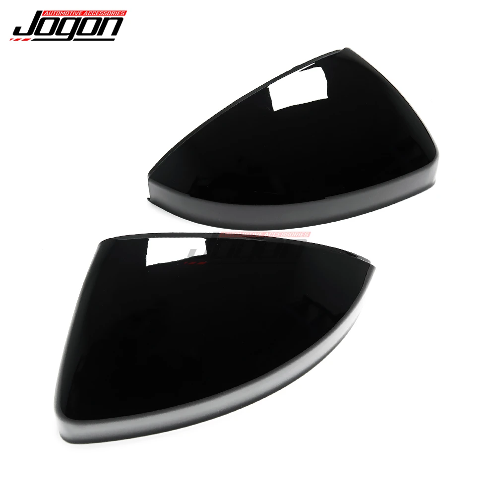 1Pair Rearview Mirror Cap For Audi TT TTS MK3 8S TTRS R8 4S Gloss Black Rear View Mirror Cover Case Replace Side Wing Shell avs bug deflector