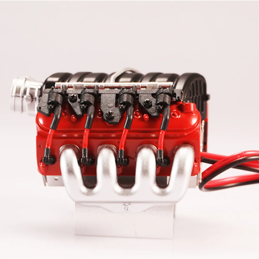 

RBR/C Color V8 Engine Cover Radiator Motor Fan Universal TRX4 Model Engine Corvette LS3