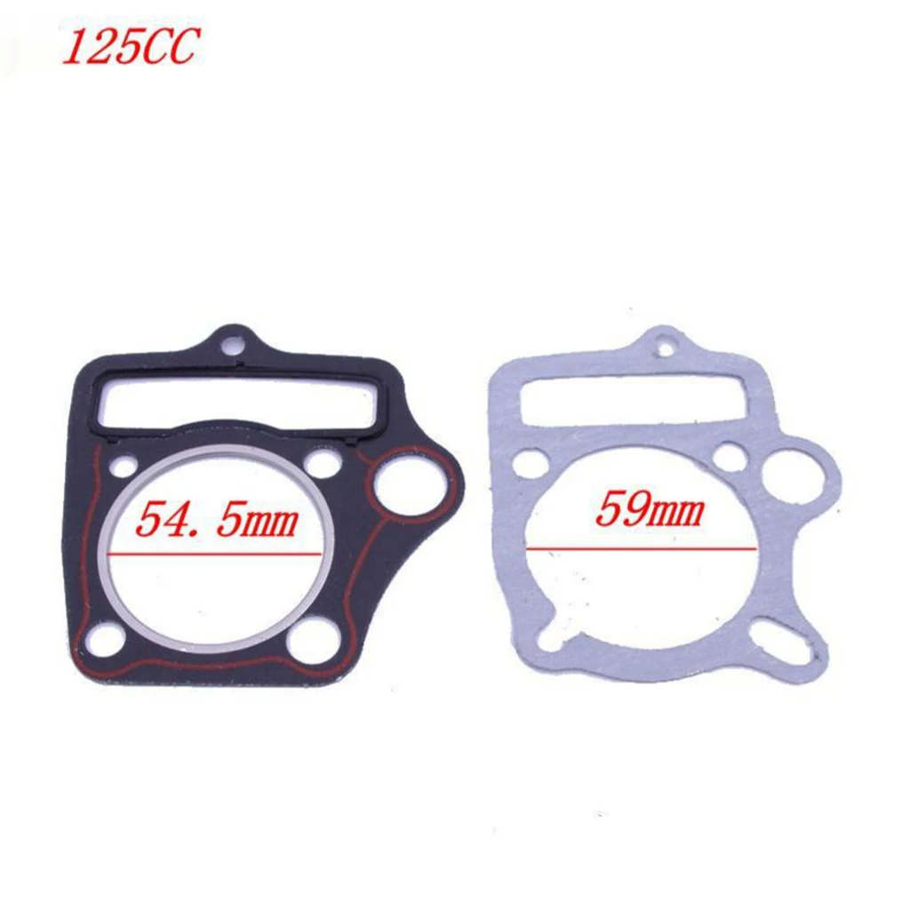 Cylinder Head Gasket Set 59mm Black Gasket + 54.5mm Silver Gasket Motorcycle Engine Supply for 125cc Engine Scooter Parts