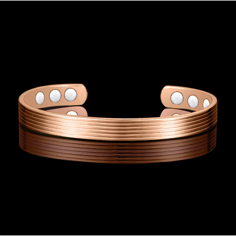 

WANGAIYAO health care magnetic therapy bracelet gold-plated open bracelet female copper bracelet simple and versatile fashion je