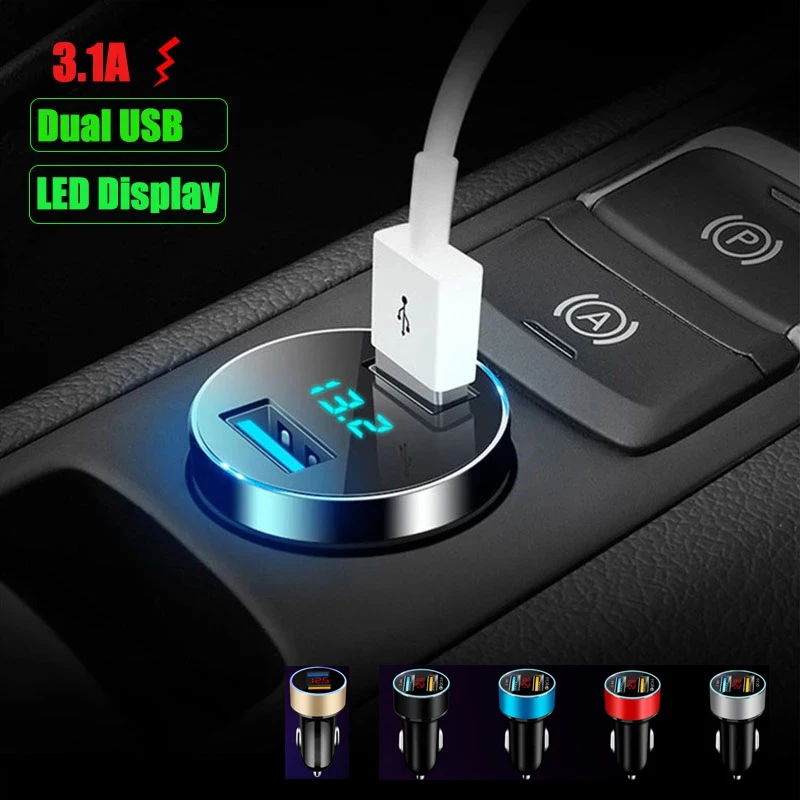 3.1ADual USB Car Charger Universal LCD Display Adapter for A Variety of Mobile Phones and Automobile Power Source Conversion | Автомобили