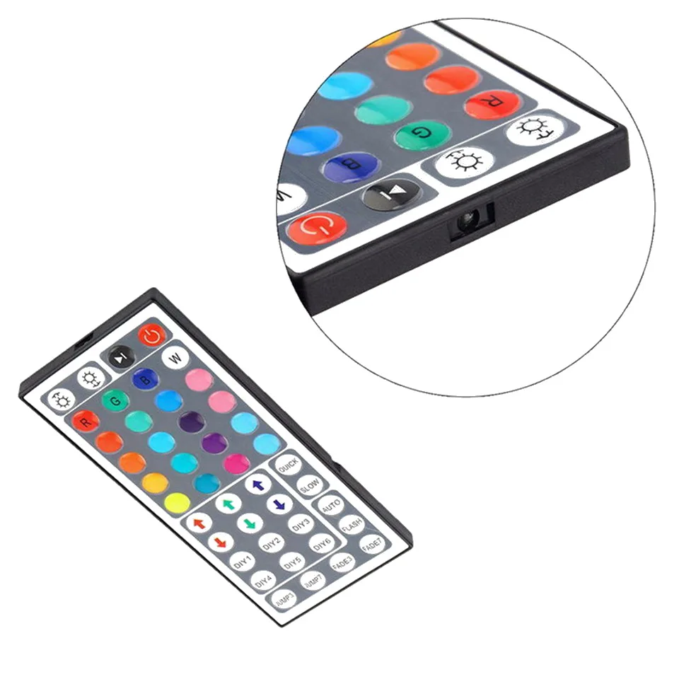 Светодиодный светильник RGB 12-24 в RGB светильник с цветным управлением 44KeyRF пульт дистанционного управления для светодиодный Диодная лента подсветка неоновая лента
