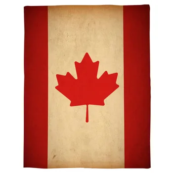 

Canada Flag Vintage Texture Throw Blanket Portable Flannel Blanket Hotel/Sofa/Office/Plane Travel Blankets for Beds