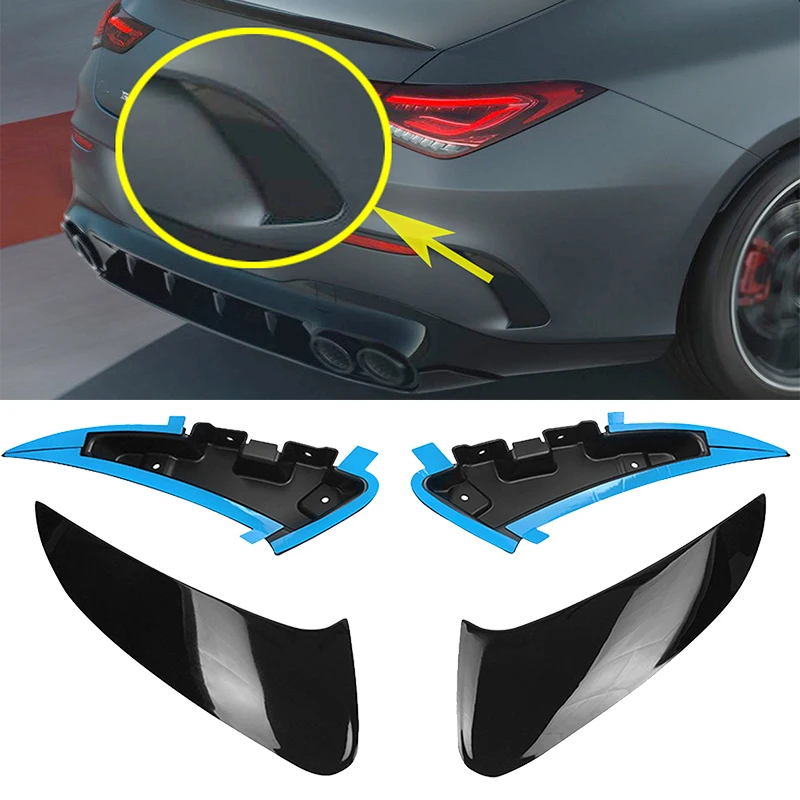 Пара накладок на задний бампер спойлер разветвитель боковых крыльев для Mercedes C/X118