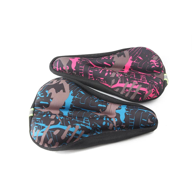 Bike Cushion Cover Printed Camouflage Padded Bicycle Saddle Cycling Non Slip X85