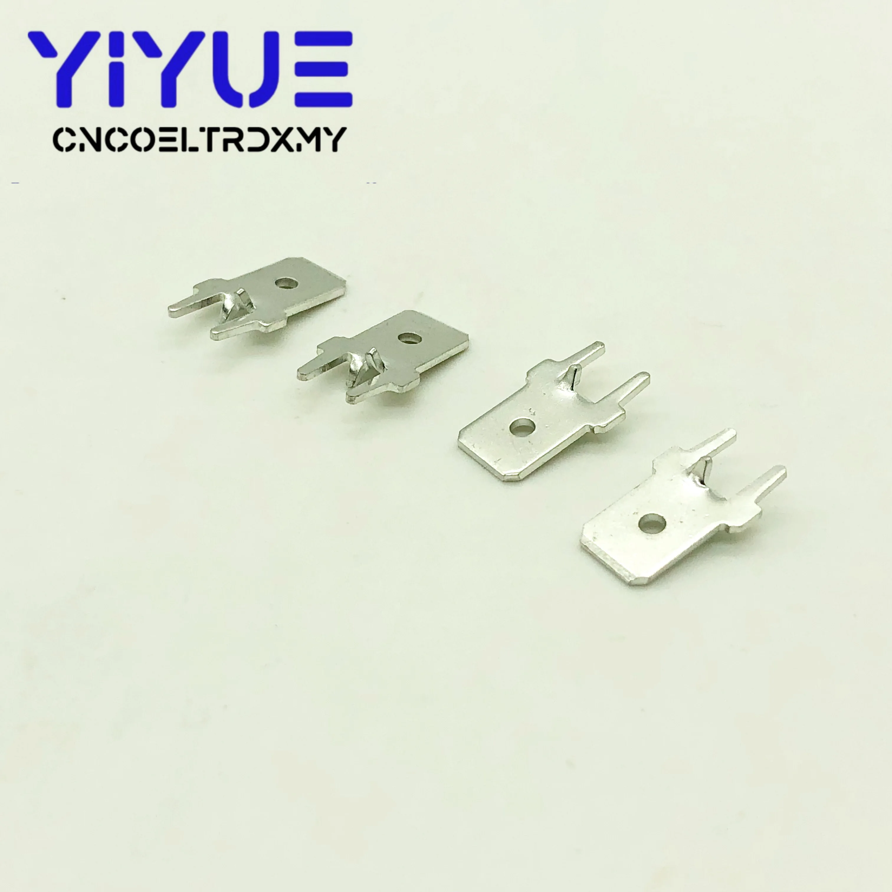 100 шт. 6,3 вставки штекер пружинный терминал 250 PCB припоя Луг DJ611 6,3 толщина 0,8 две ножки, ПХБ сварочные листы
