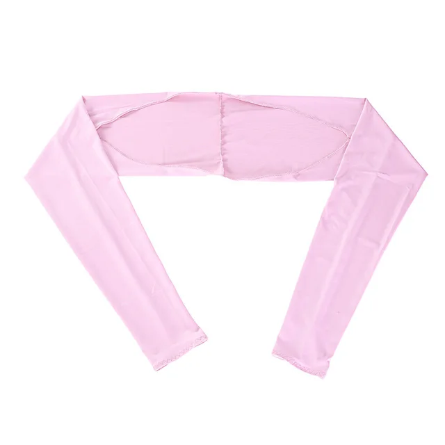 long fake sleeves Scar Cover Gloves Fake Sleeve Foldable Siamese Sun Protection Elbow Cuff Arm Cover Driving Arm Warmers Sleeves Pink