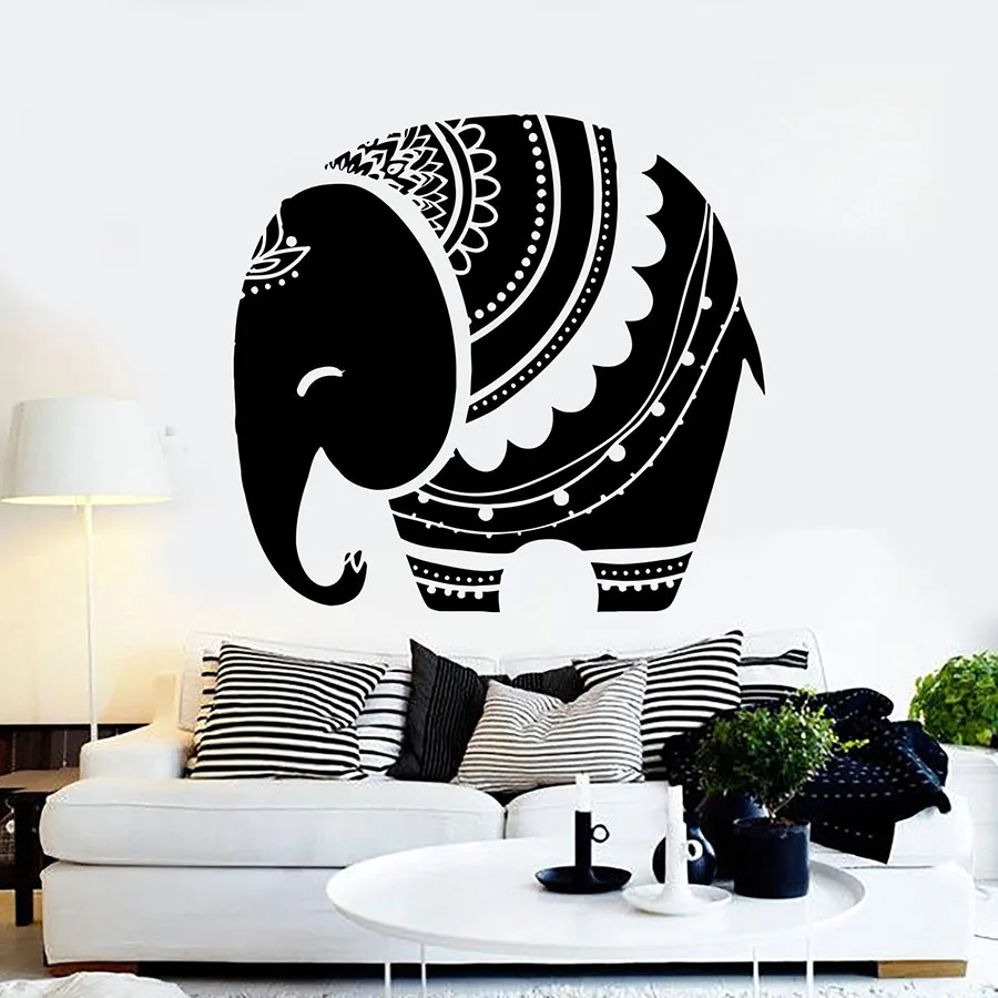 cheap Baby Elephant Wall Decal Animal Kids Room Bedroom Nursery Interior Decoration Vinyl Window Stickers Tribe Style Art Mural S1416