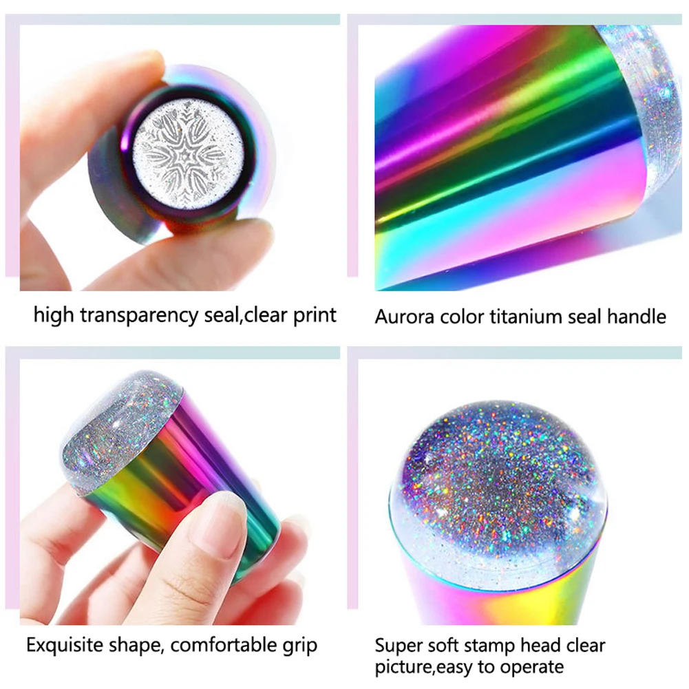 DIY инструмент для творчества силиконовый гвоздь Stamper Маникюр голографический прозрачный Профессиональный шаблон печать салон Переводные аксессуары полировка