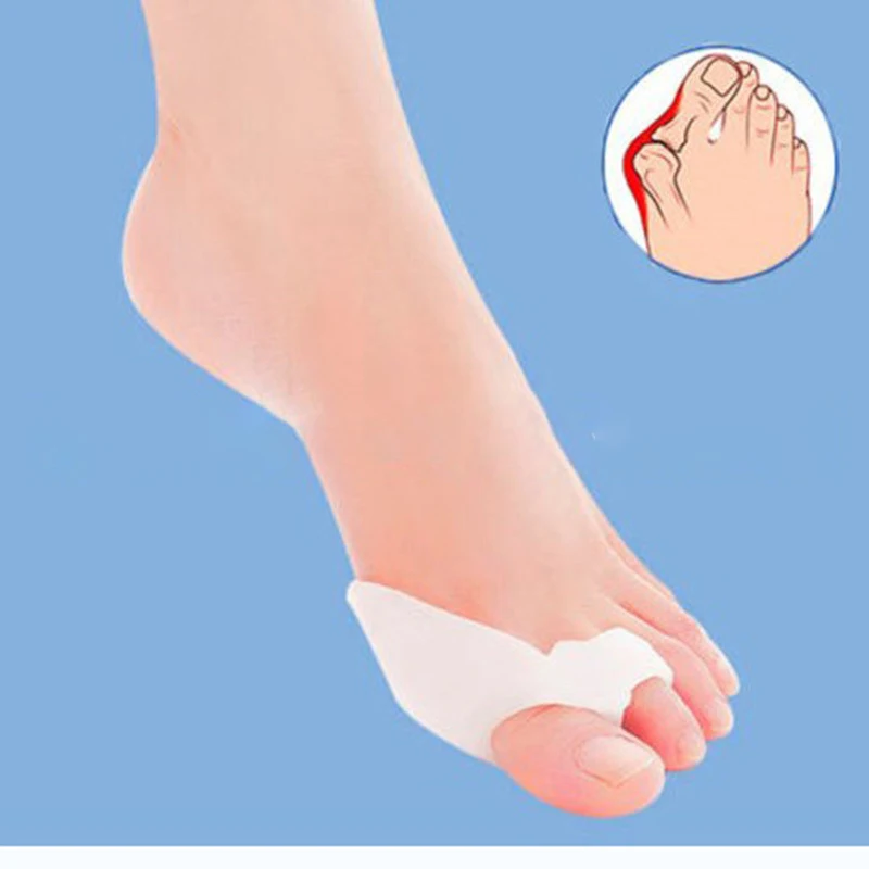 2pcs=1Pair Gel Foot Care Tool Bunion Corrector Bone Big Toe Protector Hallux Valgus Straightener Toe Spreader Pedicure