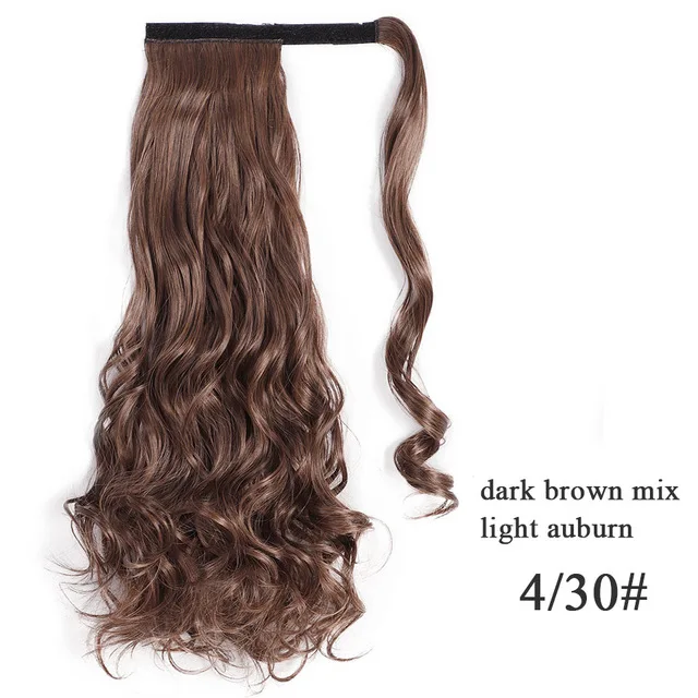 Длинные вьющиеся конский хвост для черных женщин волосы термостойкие синтетические волосы конский хвост наращивание волос - Цвет: T1/27
