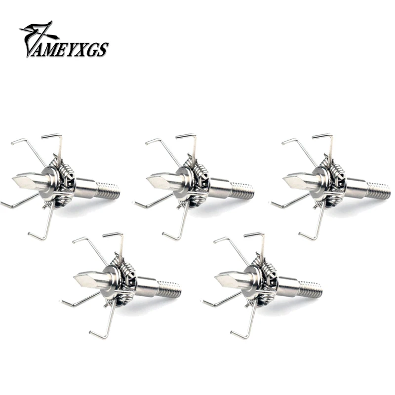6pcs Archery Target Broadheads 100gr Arrow Points No Tips for Small Animal Games 