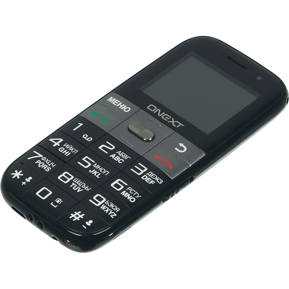 Мобильный телефон Onext Care-Phone 7 черный 2Sim 1.77" 128x160 0.03Mpix