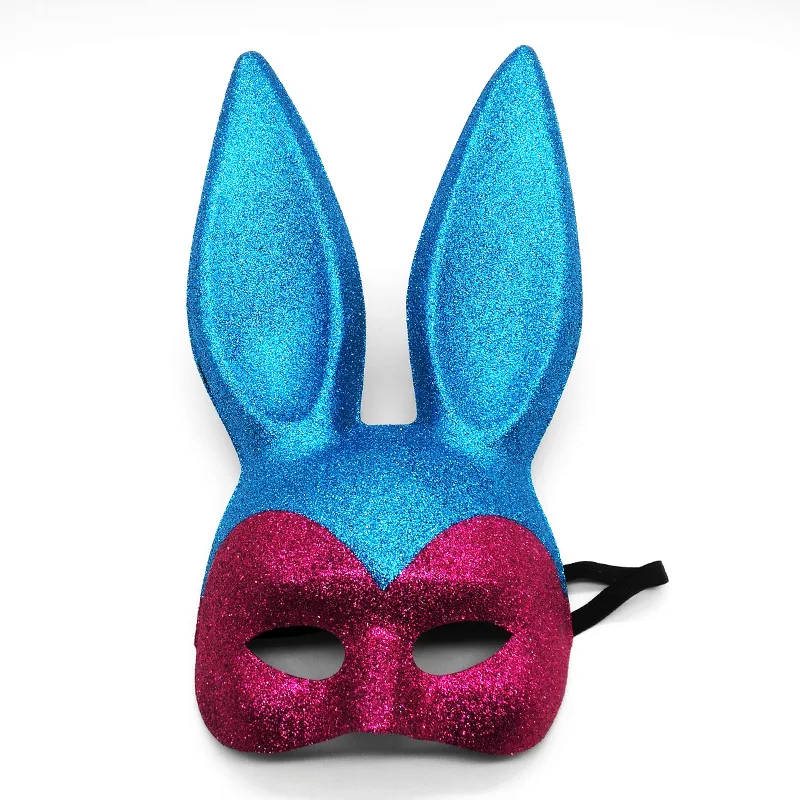 Костюм-реквизит на Хэллоуин Laidy Bunny Ears-Mask сексуальная девушка уши кролика Блестящий Золотой Синий Фиолетовый маскарадные маски для костюмированной вечеринки