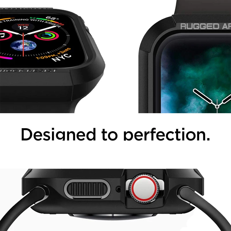 Прочный бронированный защитный чехол для apple watch 40 мм 44 мм iwatch apple watch чехол серии 4 5 Tpu Мягкий противоударный защитный бампер