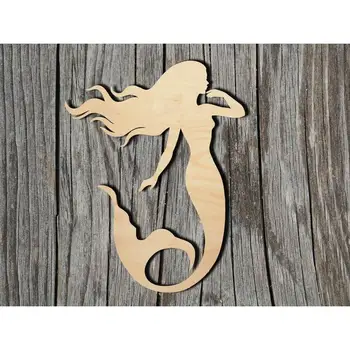 

Mermaid Shape - Multiple Sizes - Laser Cut Unfinished Wood Cutout Shapes