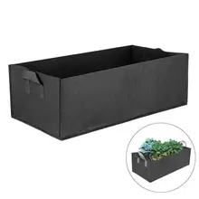

1pcs Garden Planting Bag Square Rectangle Vegetable Planting Bag Planter Pot with Handles Fabric Raised Grow Bag Container Pouch