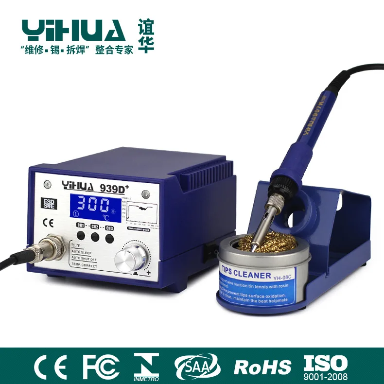 Бессвинцовый паяльник YIHUA 939D+ паяльная станция для материнской платы для ноутбука samsung сварочный ремонт