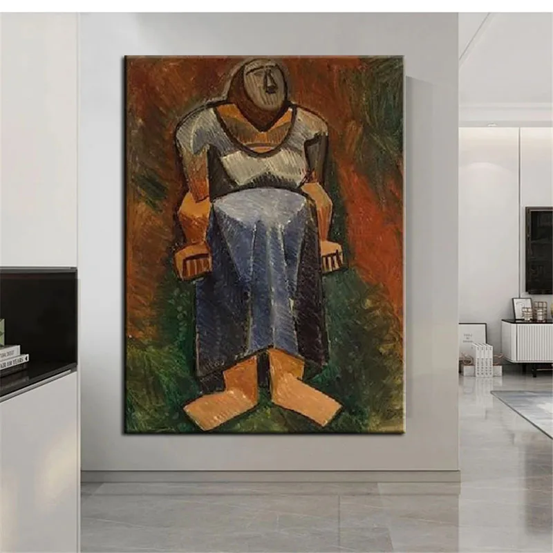 

100% Hand Painted Oil Painting Picasso Women Hand Made Abstract Wall Pictures Canvas Painting Wall Art Home Decoration Unframed