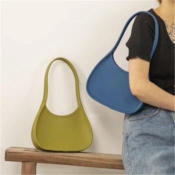 

New 2020 summer popular logo minimalist underarm bag soft surface to carry single-shoulder handbag lady bag