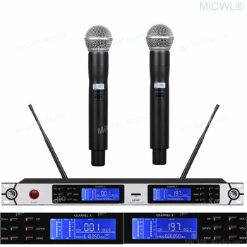 

Pro ULXD Digital Wireless Stage Performance Dual Handheld Vocal SM 58 Microphone System Karaoke Studio Voice Sets