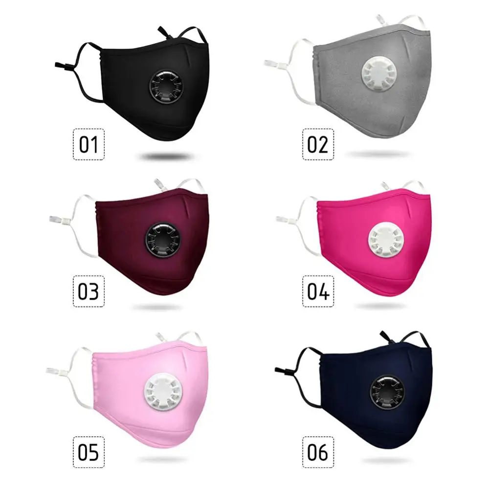 

Unisex Anti Dust Mask Anti PM2.5 Pollution Face Mouth Respirator Air Purifying Mask Breathable Valve Mask Filter 3D Mouth Cover