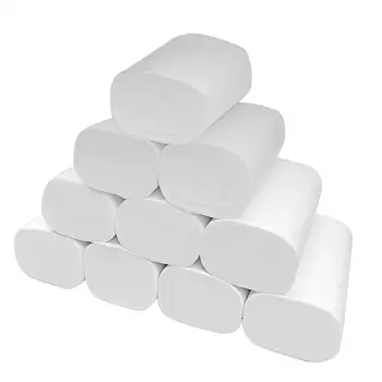 

10 packs Four-layer roll paper toilet paper toilet paper White Toilet Paper Roll Tissue Roll Pack Kitchen Paper cleaning supplie