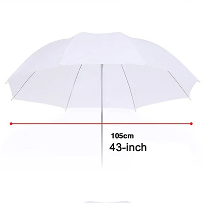 85 см 3" 105 см 43" Белый Зонт помощь вспышка света белый фото зонтик складной студийный светоотражатель для студийных аксессуаров - Цвет: 105cm 43-inch