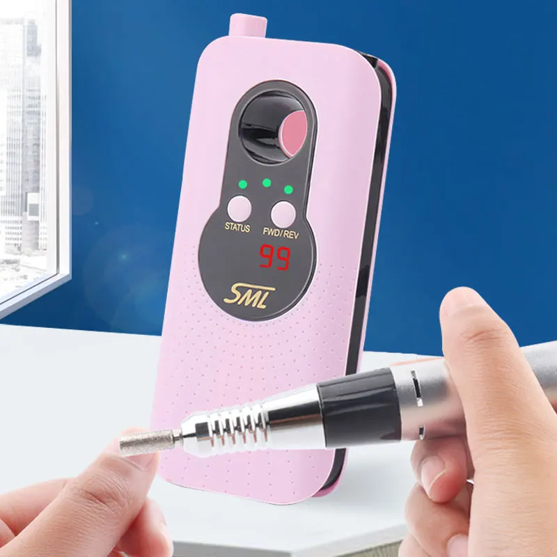 

Portable Rechargeable Nail Drill Machine Strong Polishing Electric 18W 35000RPM Manicure Machine Multi-function Nail Equipment