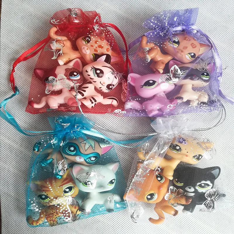 3 шт Случайные животные стоячие игрушки lps короткие волосы кошка колли такса спаниель отличный Дэн игрушка для ребенка подарок