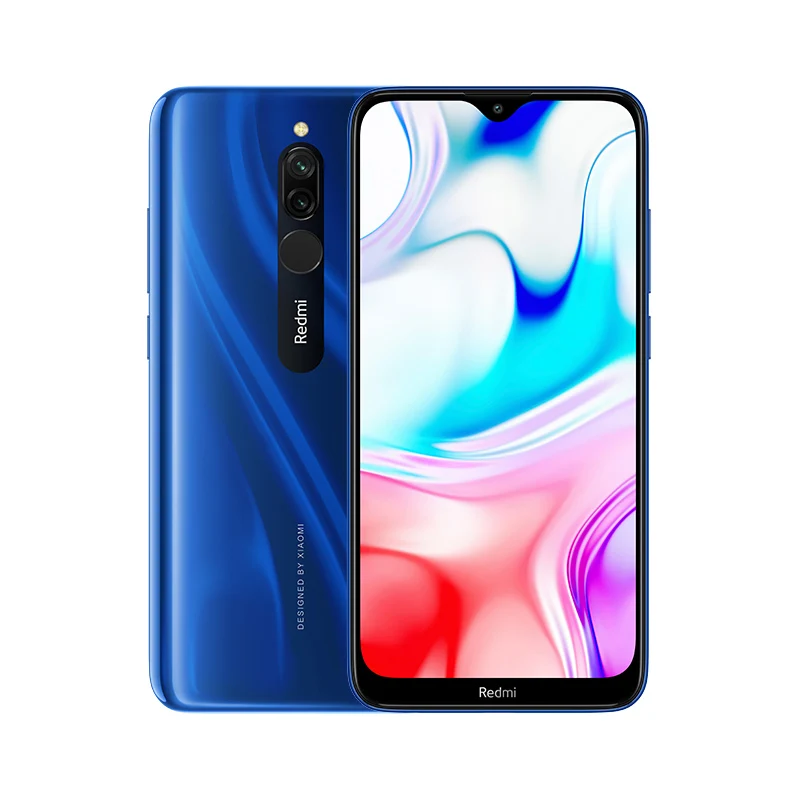 Смартфон Xiaomi Redmi 8 с глобальной прошивкой, 3 ГБ, 32 ГБ, Восьмиядерный процессор Snapdragon 439, двойная камера 12 Мп, мобильный телефон, 5000 мАч - Цвет: Blue