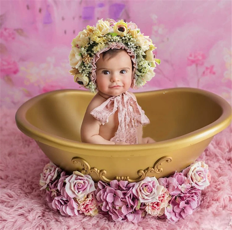 Головной убор для новорожденных с цветами аксессуары для фотосъемки ручной работы 3d цветы Младенческая Bebe повязка на голову реквизит для фотографий украшения для волос