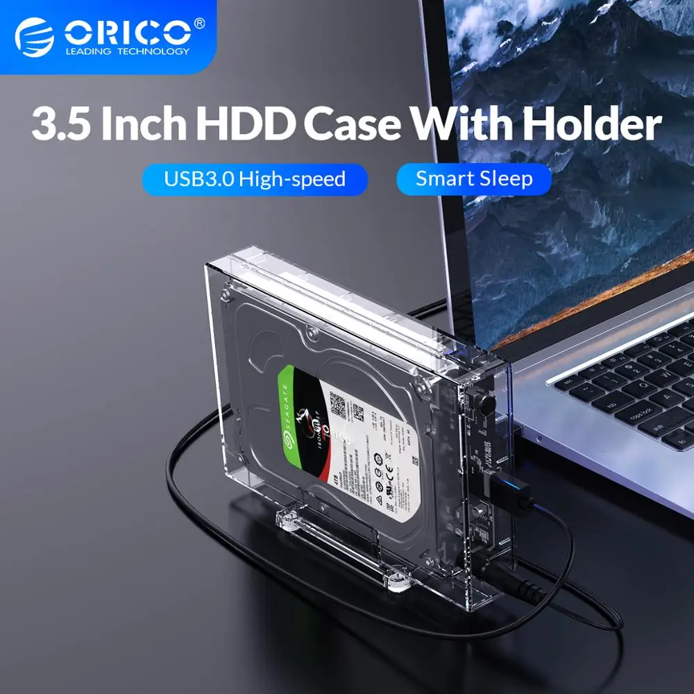 ORICO SATA USB3.0 корпус для жесткого диска с высоким Скорость 5 Гбит/с прозрачный 3