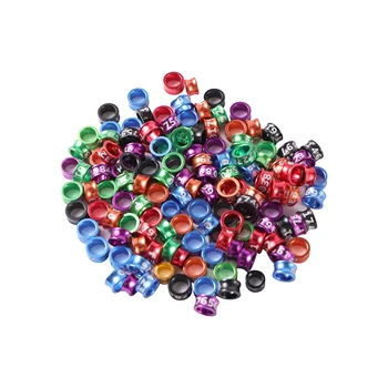 Bird Aluminum Ring with Word ID 4/4.7/5/6/7mm Bird Ring Pigeon Foot Ring Bird Outdoor Flying Training Tool 6Colors Mixed 50Pcs